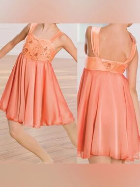 Revolution Dance costume dress Leotard orange XXLA (xxl adult) plus size 661 EUC